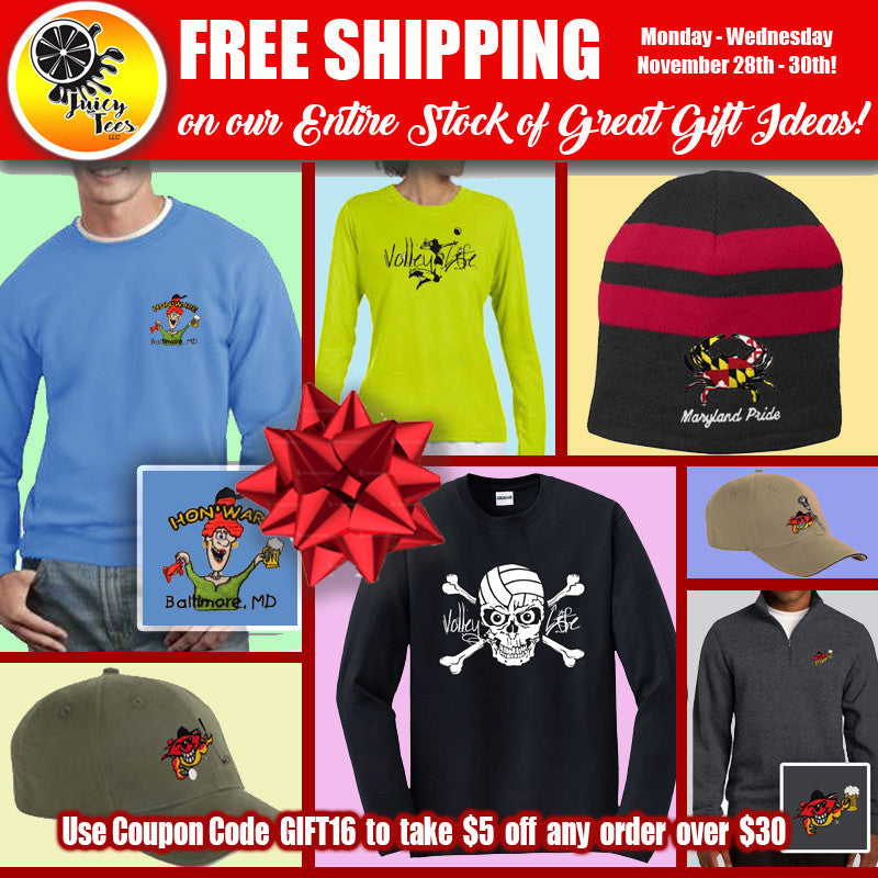 FREE SHIPPING thru Wednesday, November 30!