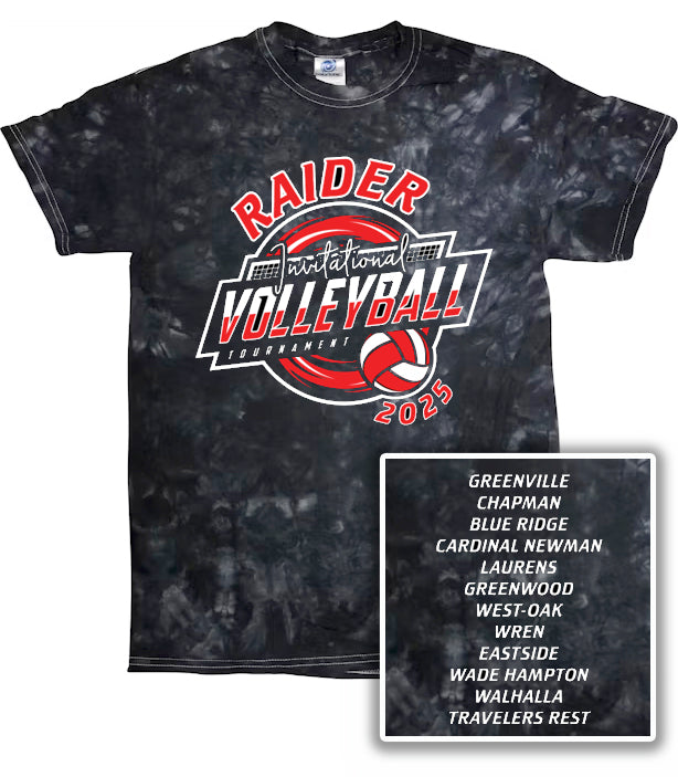 2025 Raider Invitational Volleyball Tournament Tee