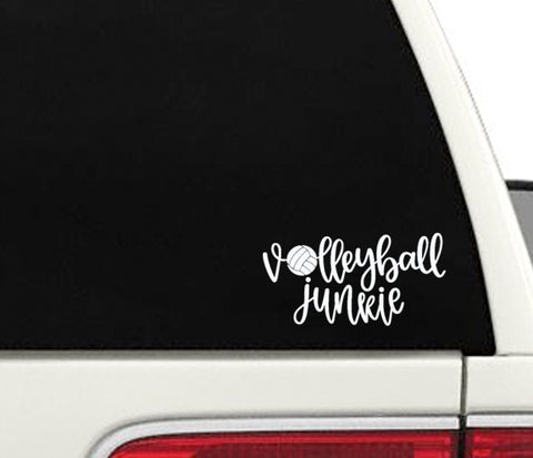 Volleyball Junkie Window Decal