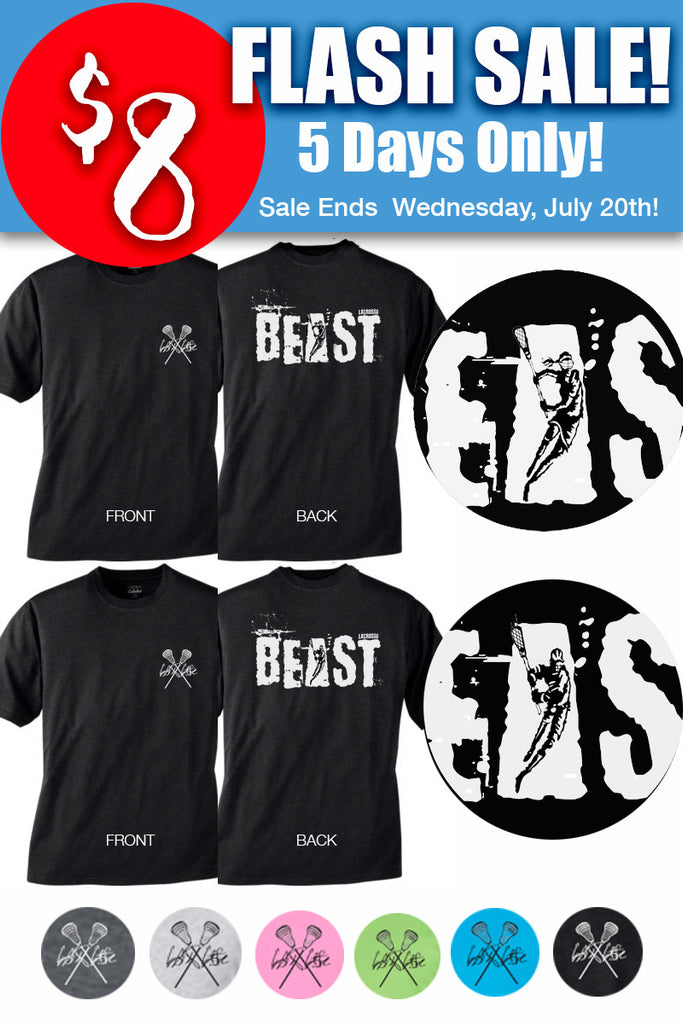 Lacrosse BEAST T-Shirts only $8!