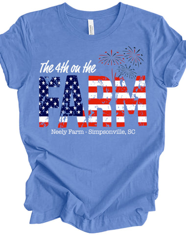 4th on the Farm Patriotic Short Sleeve Tee