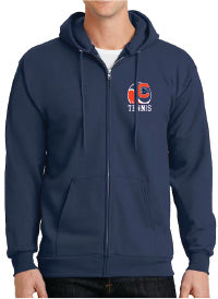 Chapman Tennis Navy Blue Full-Zip Hoodie