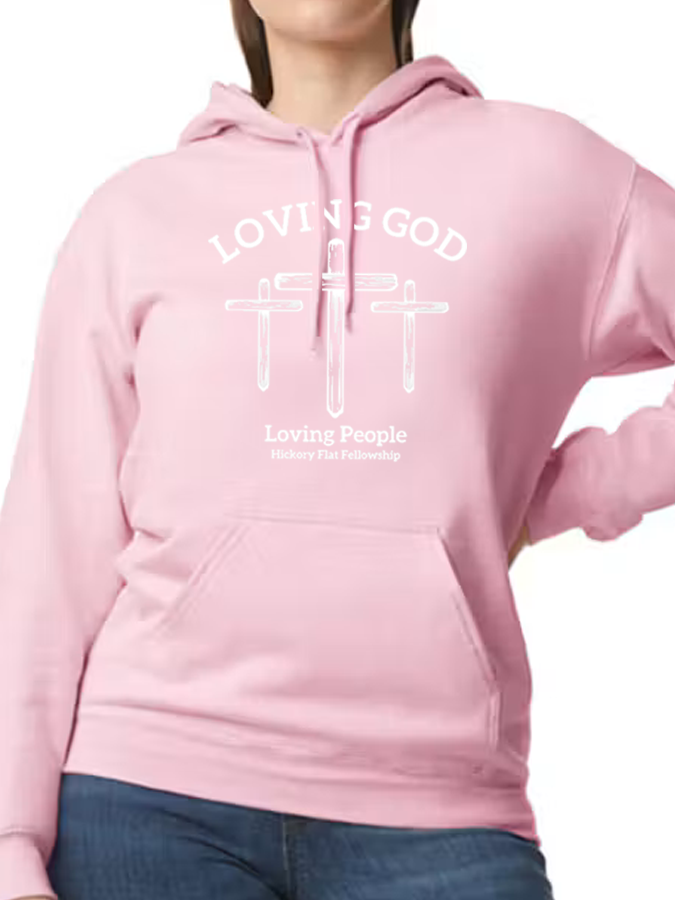 Hickory Flat Fellowship Hoodie - Three Crosses Design