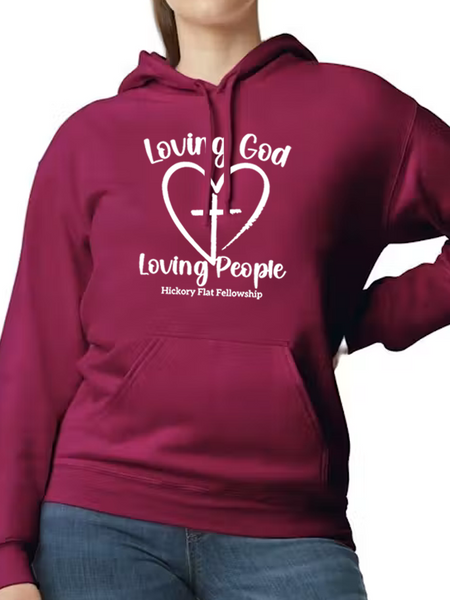 Hickory Flat Fellowship Hoodie - Heart Design