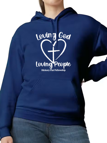 Hickory Flat Fellowship Hoodie - Heart Design