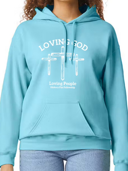 Hickory Flat Fellowship Hoodie - Three Crosses Design