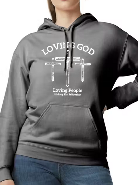 Hickory Flat Fellowship Hoodie - Three Crosses Design