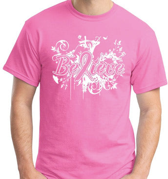 Breast Cancer Awareness "Believe" T-Shirt