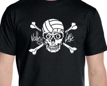 Volley Life® Skull and Crossbones Short Sleeve T-Shirt